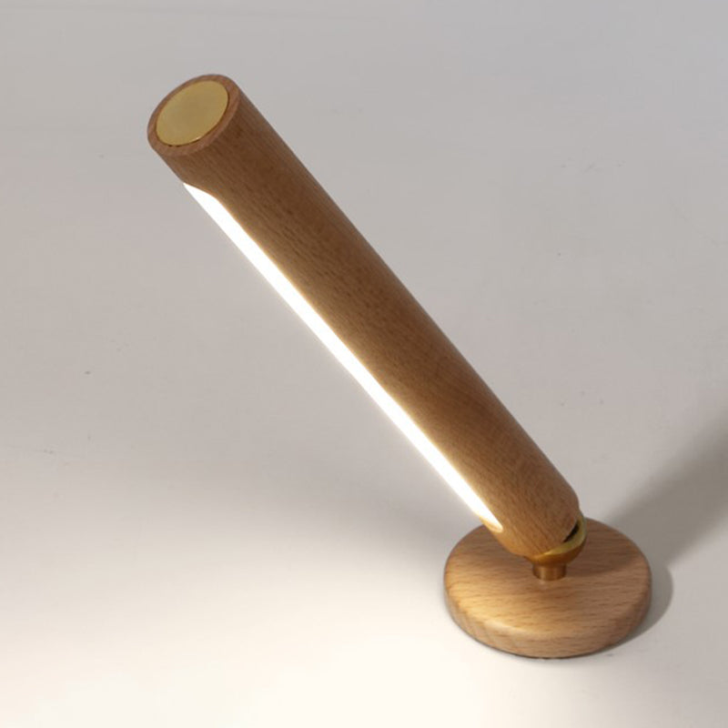 Oplaadbare buisvormige leeswandlamp Eenvoudige stijl houten bedmuurwandsconcurce