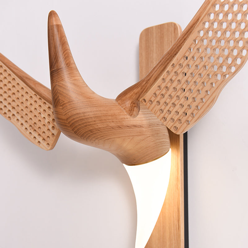 Lámpara de pared en forma de gaviota de estilo diseñador 1 Luz de la sala de estar de la sala de estar Luz montada en la pared