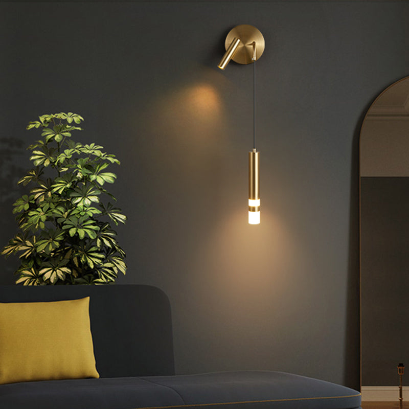 Application en métal lumière murale moderne style suspendu mural en noir et or