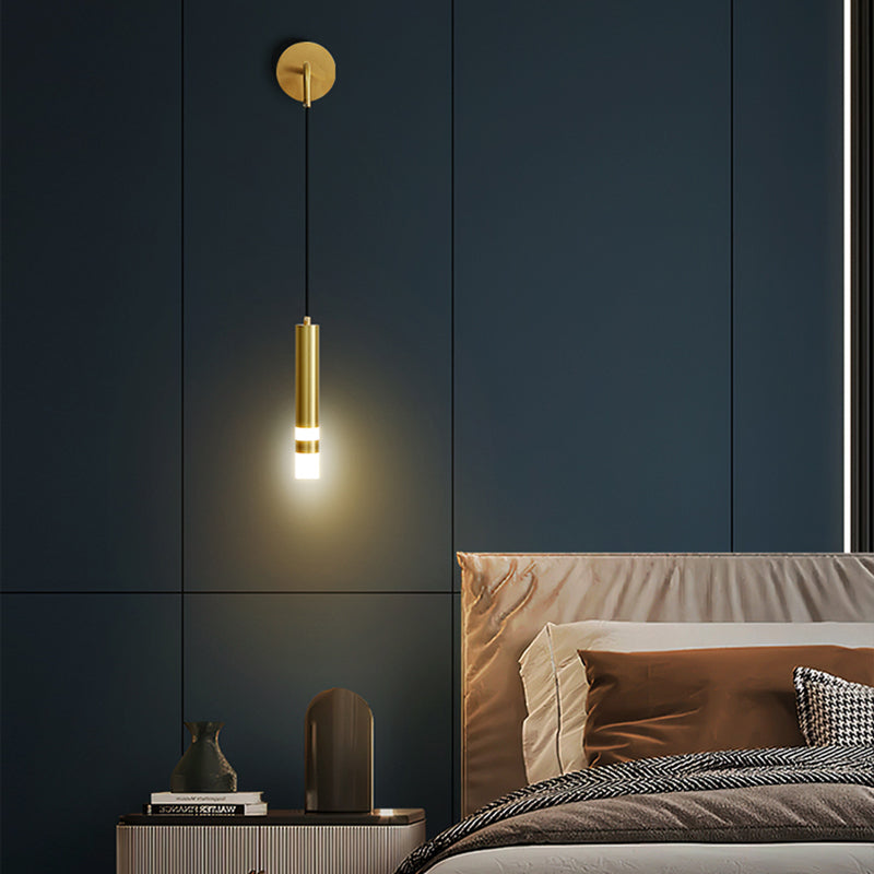 Application en métal lumière murale moderne style suspendu mural en noir et or