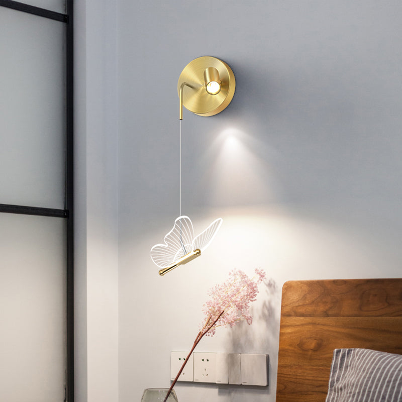 Moderne stijl LED SCONCE WANDELLICHT 2 Lichten Wandlamp in goud voor slaapkamer