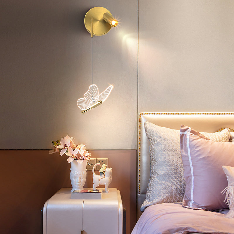 Moderne stijl LED SCONCE WANDELLICHT 2 Lichten Wandlamp in goud voor slaapkamer