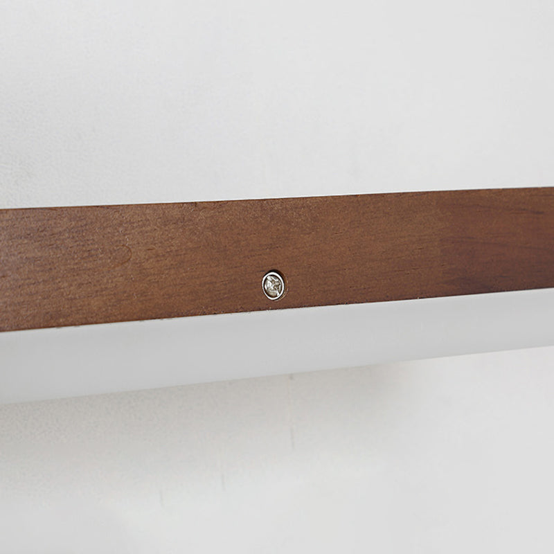 Miroir à LED en bois Light moderne nordique ajusté en application murale à la salle de bain pour la salle de bain
