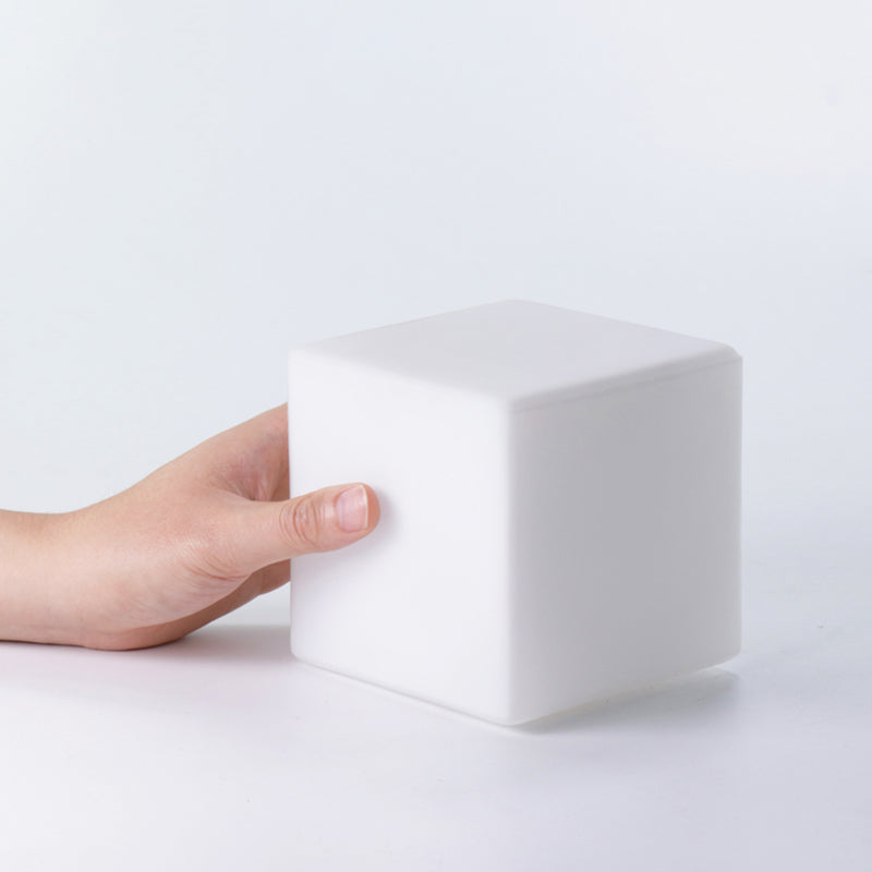 Contemporary Style Wood Desk Lamp White Glass Shade Table Light for Cafe Shop