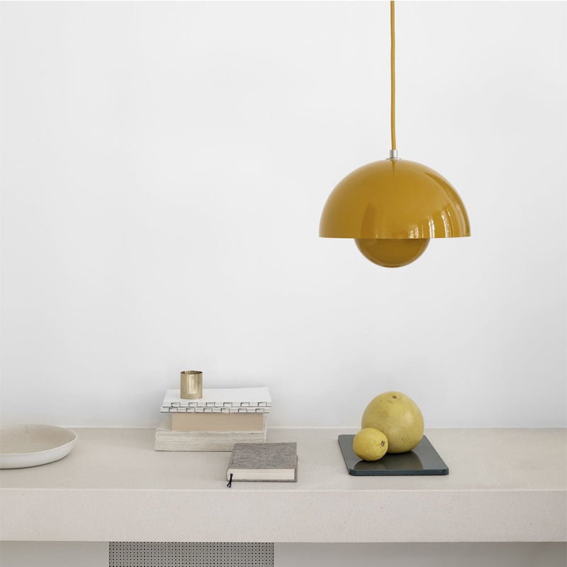 Lámparas colgantes de estilo posmoderno medio círculo 1 luz colgante de luz para cocina