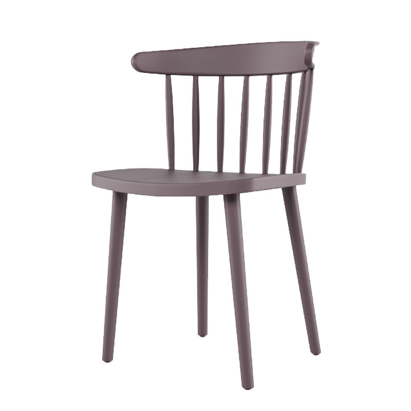 Silla sin brazos de plástico contemporánea, silla trasera Windsor para uso doméstico