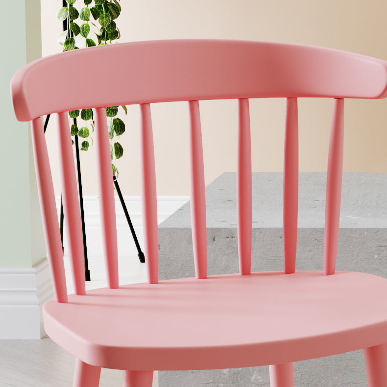 Silla sin brazos de plástico contemporánea, silla trasera Windsor para uso doméstico
