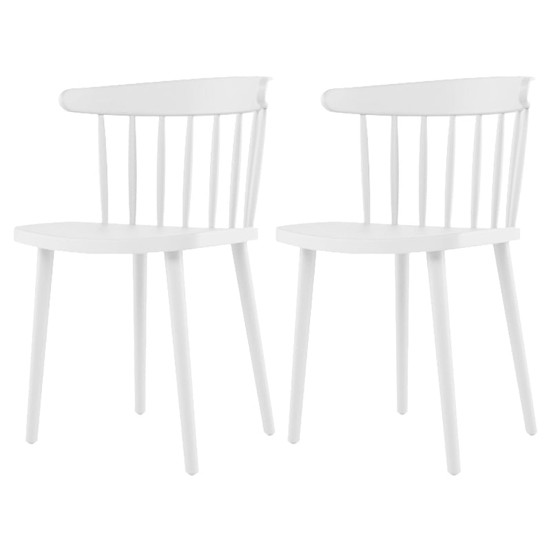 Silla sin brazos de plástico contemporánea, silla trasera Windsor para uso doméstico
