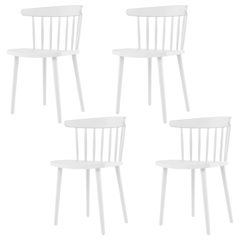 Silla sin brazos de plástico contemporánea, silla trasera Windsor para uso doméstico
