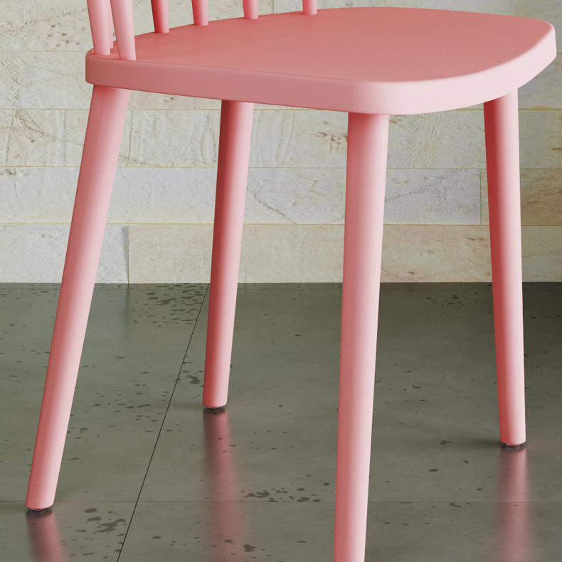Silla sin brazos de plástico contemporánea, silla trasera Windsor para uso doméstico