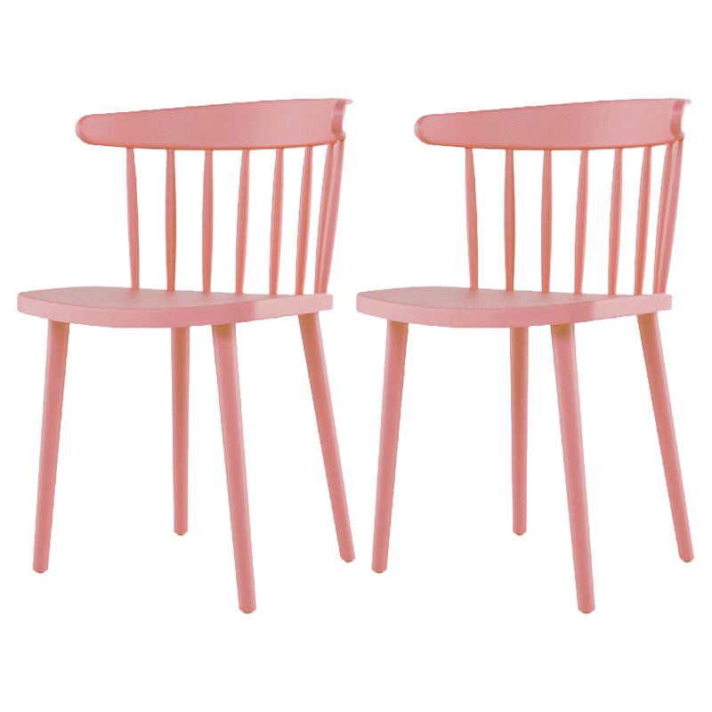 Silla sin brazos de plástico contemporánea, silla trasera Windsor para uso doméstico