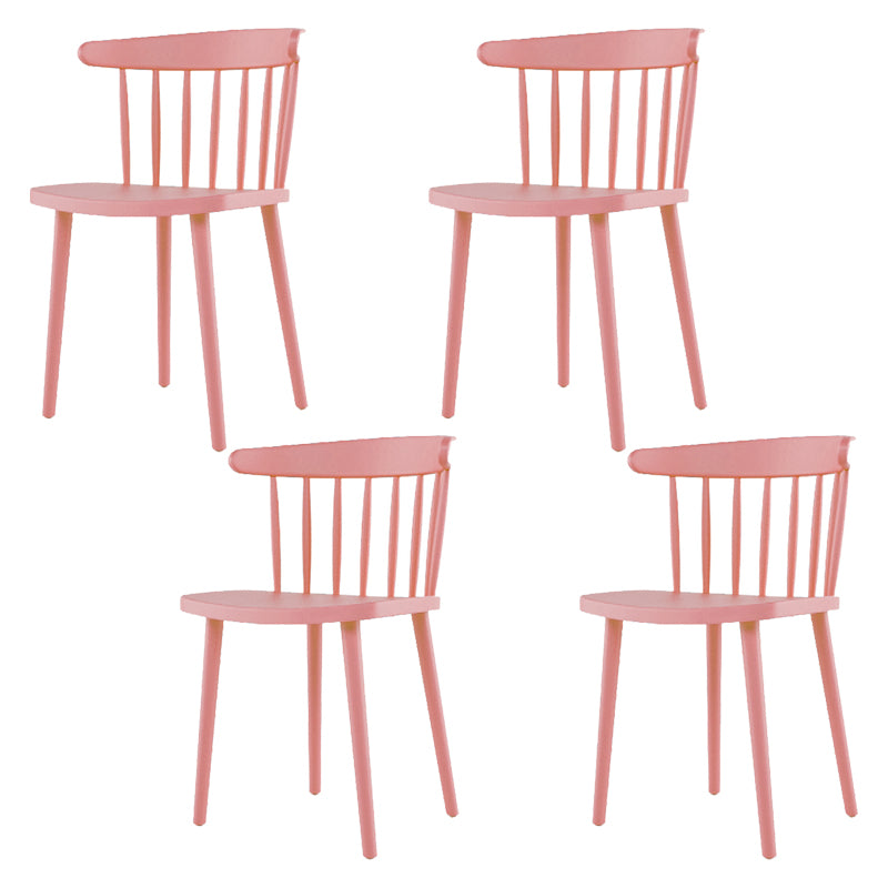 Silla sin brazos de plástico contemporánea, silla trasera Windsor para uso doméstico