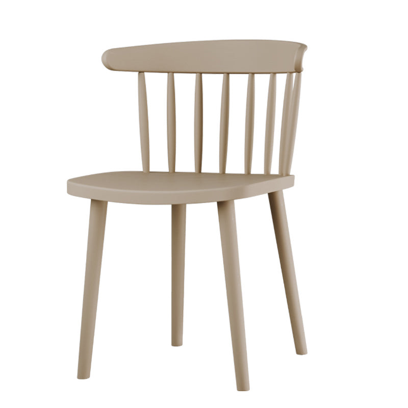 Silla sin brazos de plástico contemporánea, silla trasera Windsor para uso doméstico