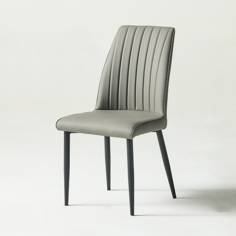 Chaise d'appoint de salle à manger rembourrée de style contemporain, sans accoudoirs, à dossier solide, pour usage domestique