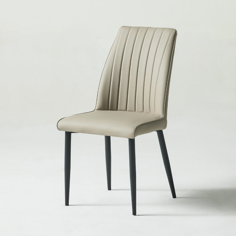 Chaise d'appoint de salle à manger rembourrée de style contemporain, sans accoudoirs, à dossier solide, pour usage domestique