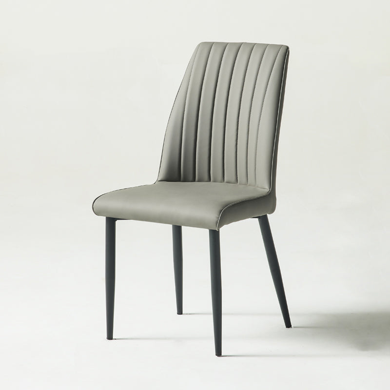 Chaise d'appoint de salle à manger rembourrée de style contemporain, sans accoudoirs, à dossier solide, pour usage domestique