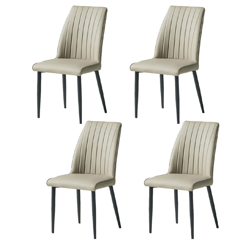 Chaise d'appoint de salle à manger rembourrée de style contemporain, sans accoudoirs, à dossier solide, pour usage domestique
