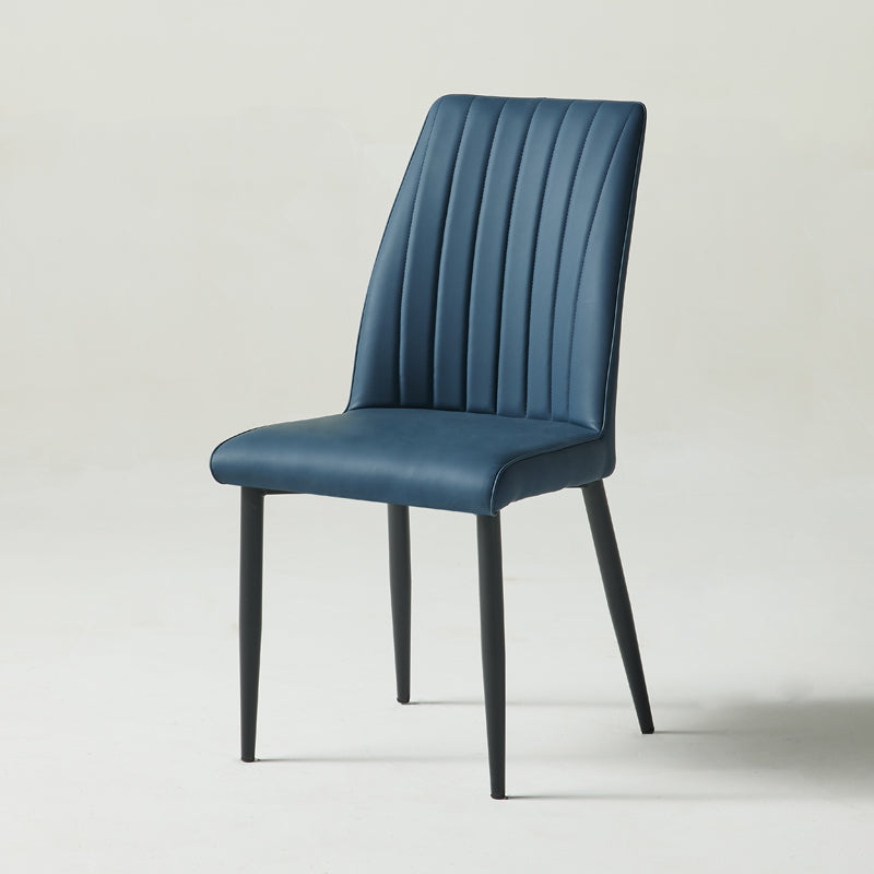 Chaise d'appoint de salle à manger rembourrée de style contemporain, sans accoudoirs, à dossier solide, pour usage domestique