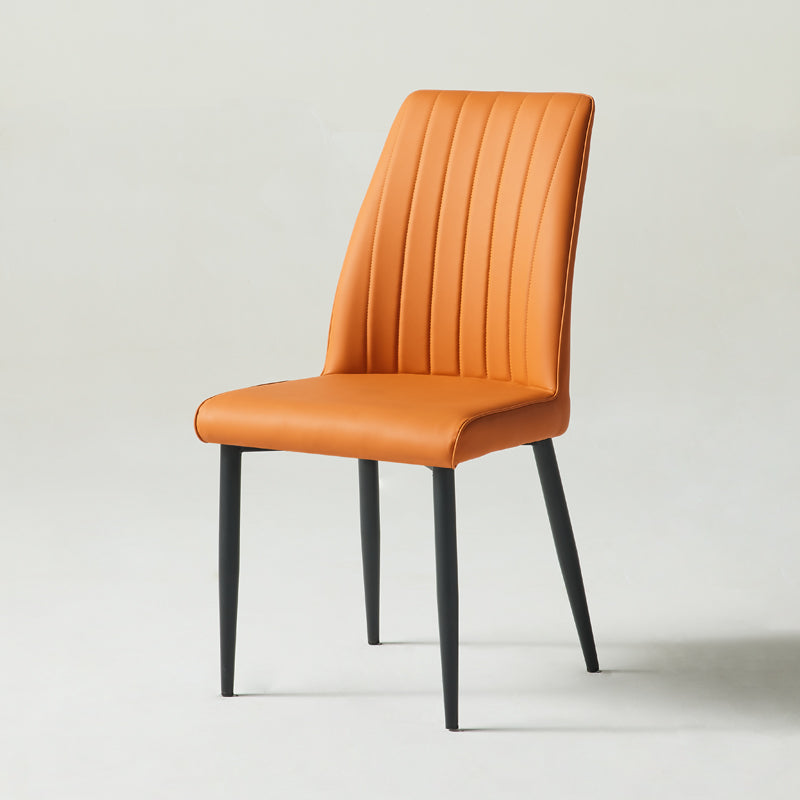 Chaise d'appoint de salle à manger rembourrée de style contemporain, sans accoudoirs, à dossier solide, pour usage domestique