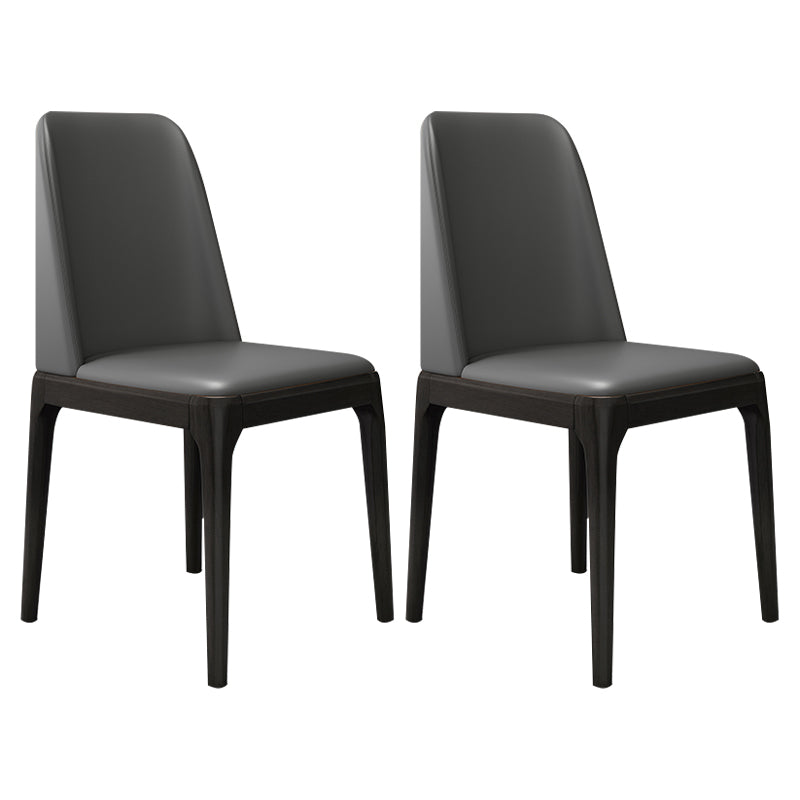 Silla lateral casera escandinava Silla de comedor tapizada de madera con respaldo macizo