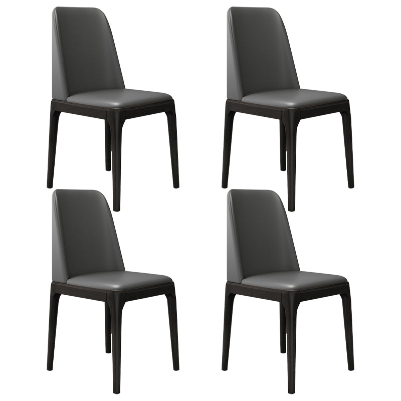 Silla lateral casera escandinava Silla de comedor tapizada de madera con respaldo macizo