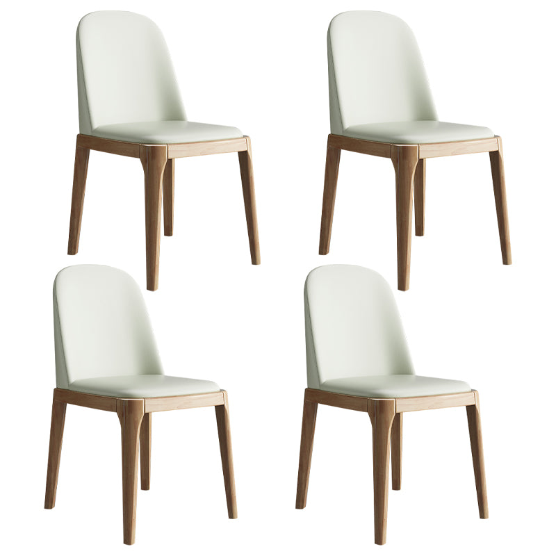 Silla lateral casera escandinava Silla de comedor tapizada de madera con respaldo macizo