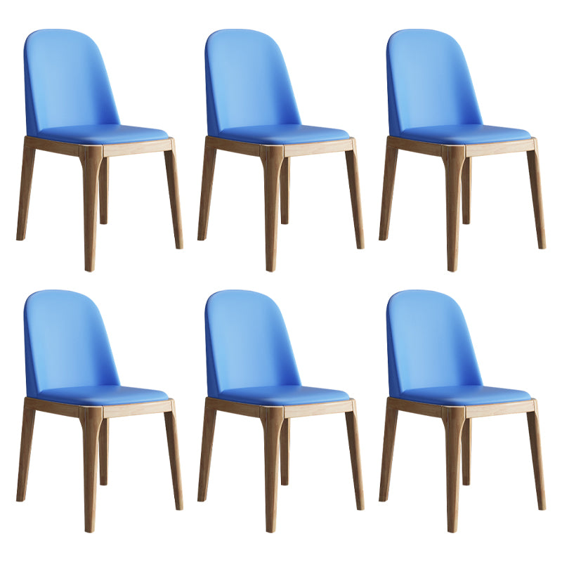Silla lateral casera escandinava Silla de comedor tapizada de madera con respaldo macizo