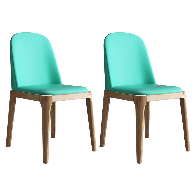 Silla lateral casera escandinava Silla de comedor tapizada de madera con respaldo macizo