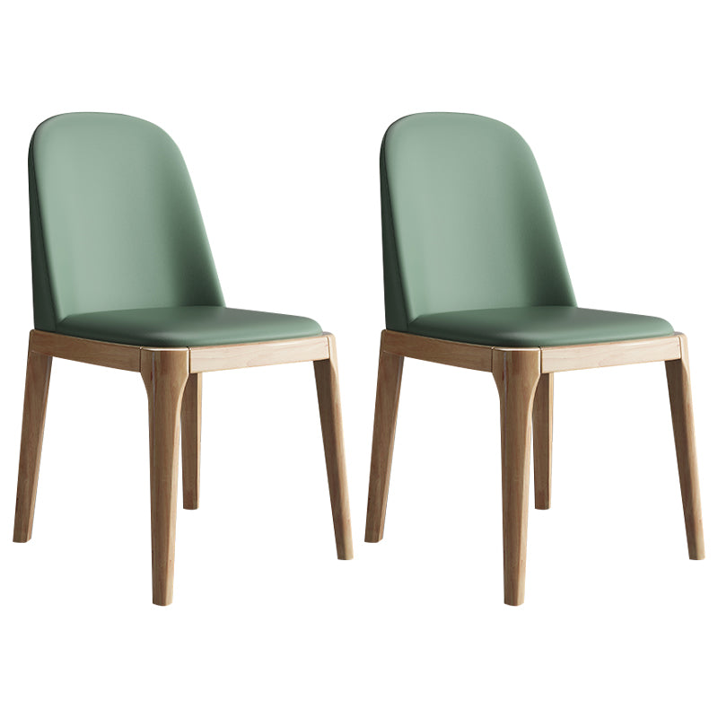 Silla lateral casera escandinava Silla de comedor tapizada de madera con respaldo macizo