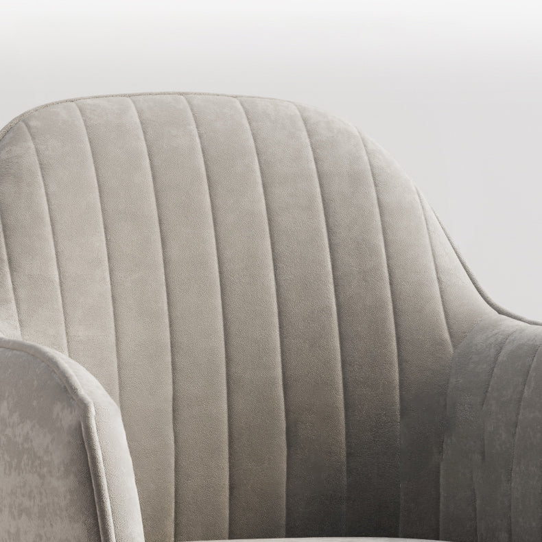 Fauteuil de salle à manger scandinave en flanelle, chaise de salle à manger de couleur mate à dossier solide