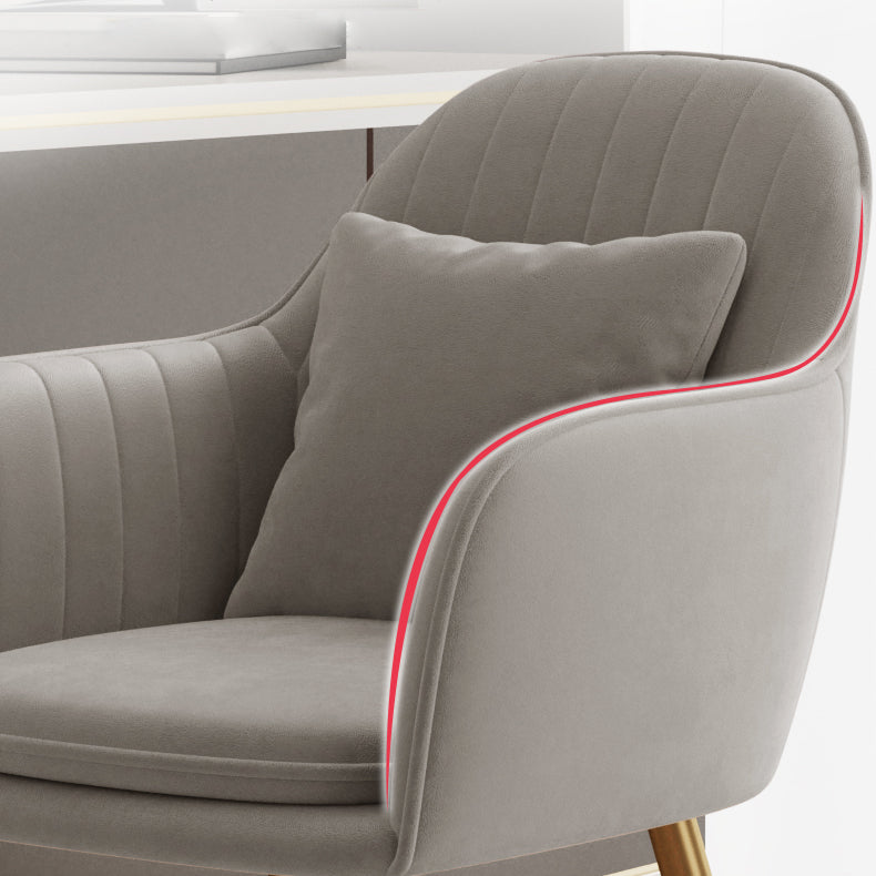 Fauteuil de salle à manger scandinave en flanelle, chaise de salle à manger de couleur mate à dossier solide