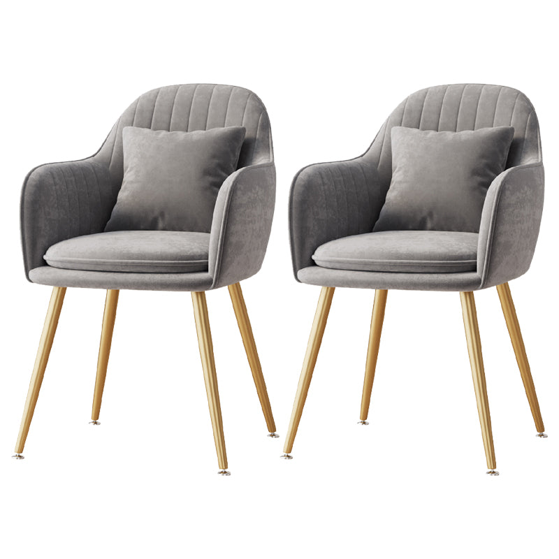 Fauteuil de salle à manger scandinave en flanelle, chaise de salle à manger de couleur mate à dossier solide