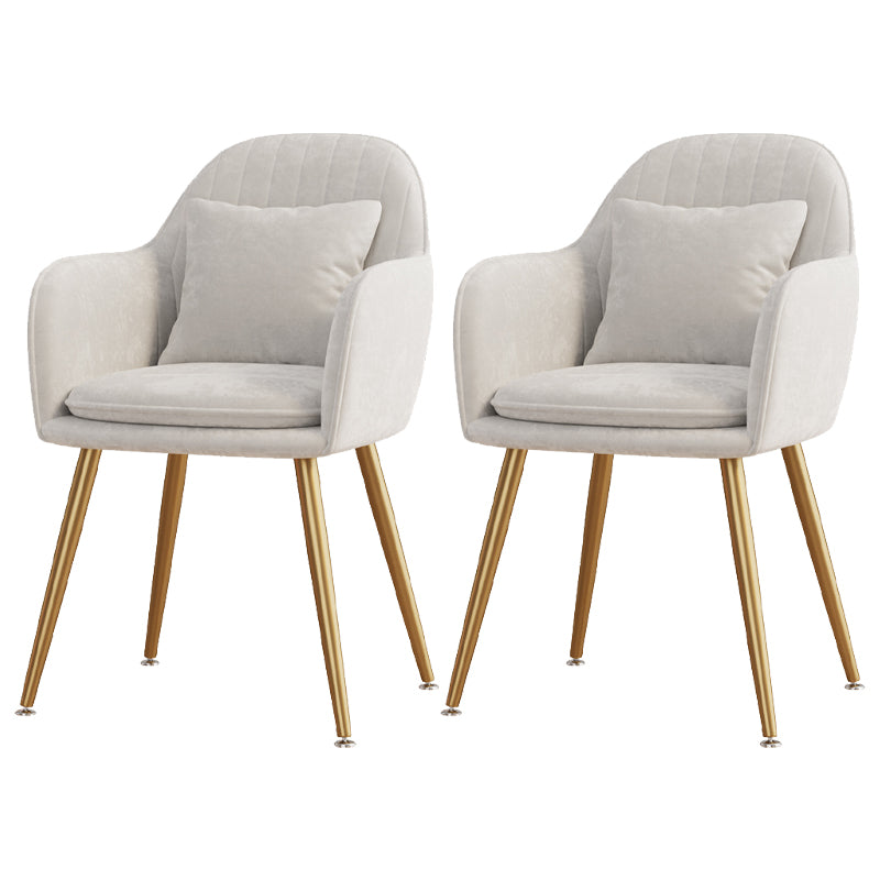 Fauteuil de salle à manger scandinave en flanelle, chaise de salle à manger de couleur mate à dossier solide