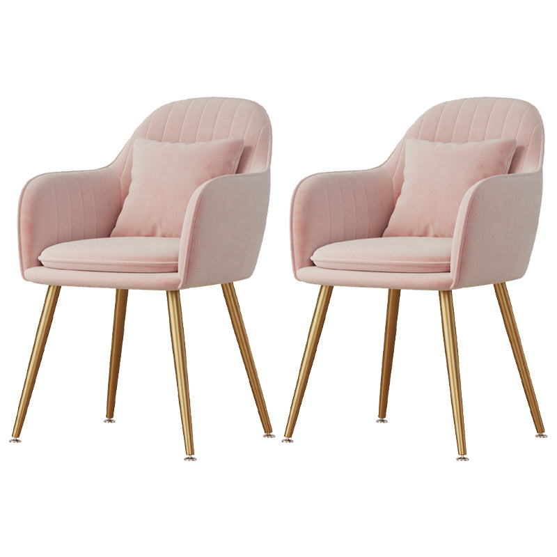 Fauteuil de salle à manger scandinave en flanelle, chaise de salle à manger de couleur mate à dossier solide