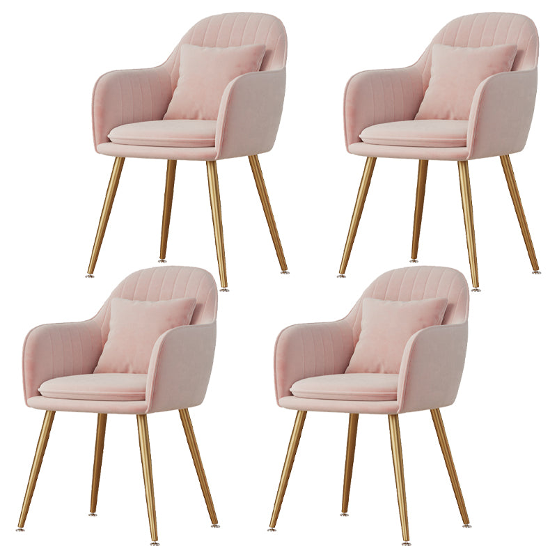 Fauteuil de salle à manger scandinave en flanelle, chaise de salle à manger de couleur mate à dossier solide