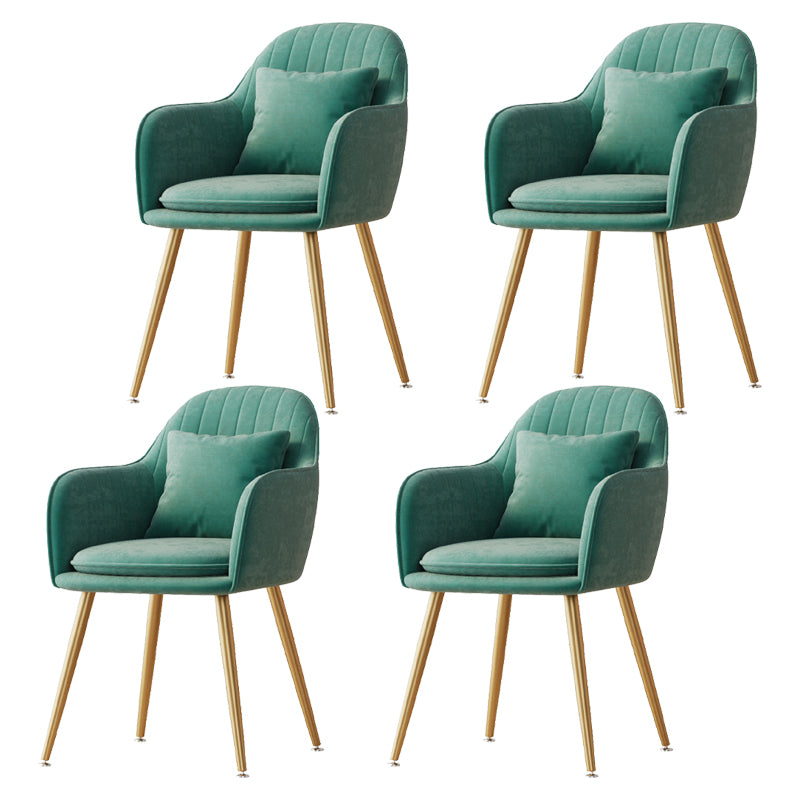 Fauteuil de salle à manger scandinave en flanelle, chaise de salle à manger de couleur mate à dossier solide