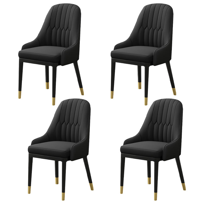 Silla de comedor de estilo escandinavo de metal, sillón de comedor Parsons para el hogar