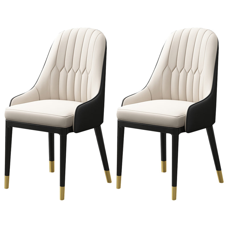 Silla de comedor de estilo escandinavo de metal, sillón de comedor Parsons para el hogar