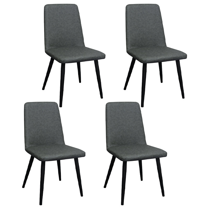 Les chaises contemporaines de salle à manger en métal ont tapissé la chaise de salle à manger de tissu de toile pour l'usage à la maison