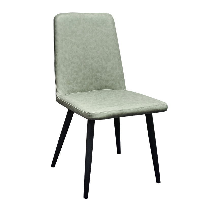 Les chaises contemporaines de salle à manger en métal ont tapissé la chaise de salle à manger de tissu de toile pour l'usage à la maison