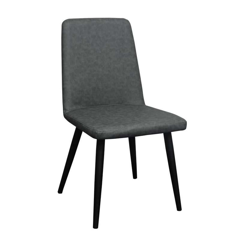 Les chaises contemporaines de salle à manger en métal ont tapissé la chaise de salle à manger de tissu de toile pour l'usage à la maison