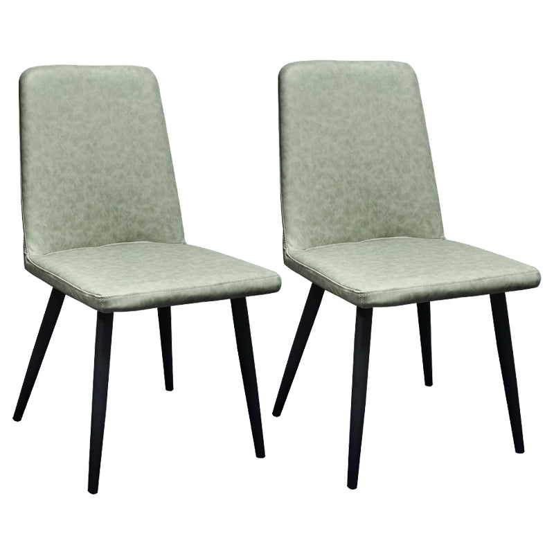 Les chaises contemporaines de salle à manger en métal ont tapissé la chaise de salle à manger de tissu de toile pour l'usage à la maison
