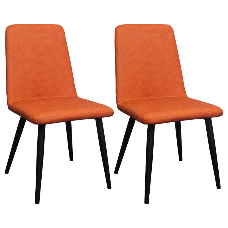 Les chaises contemporaines de salle à manger en métal ont tapissé la chaise de salle à manger de tissu de toile pour l'usage à la maison