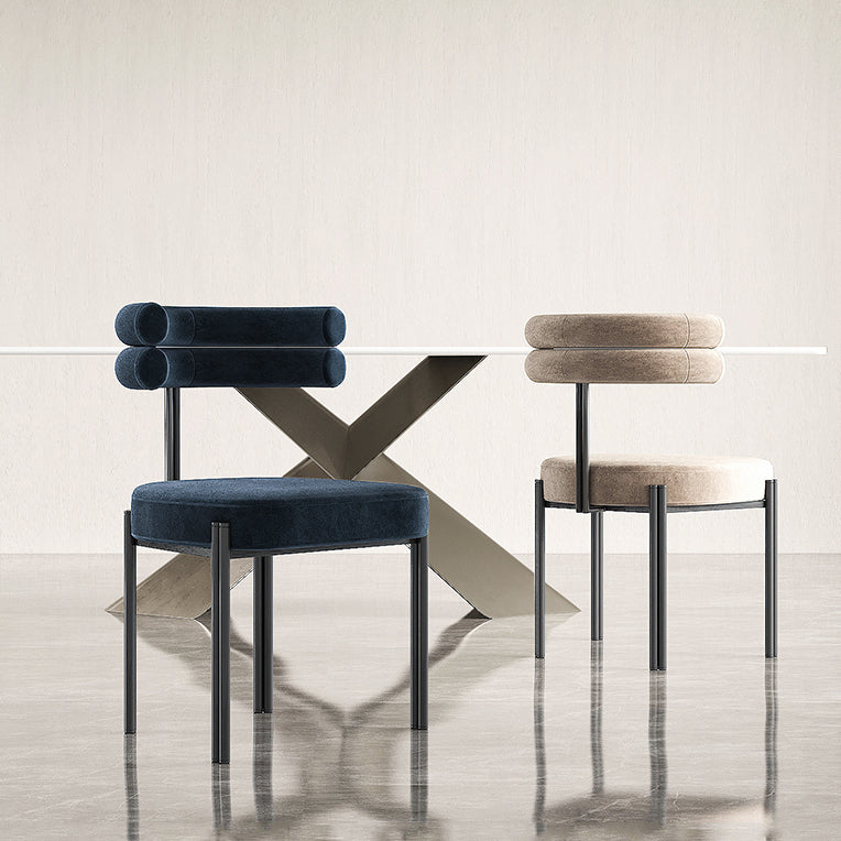 Sillas de comedor de metal estilo moderno Sillas de comedor sin brazos para cocina