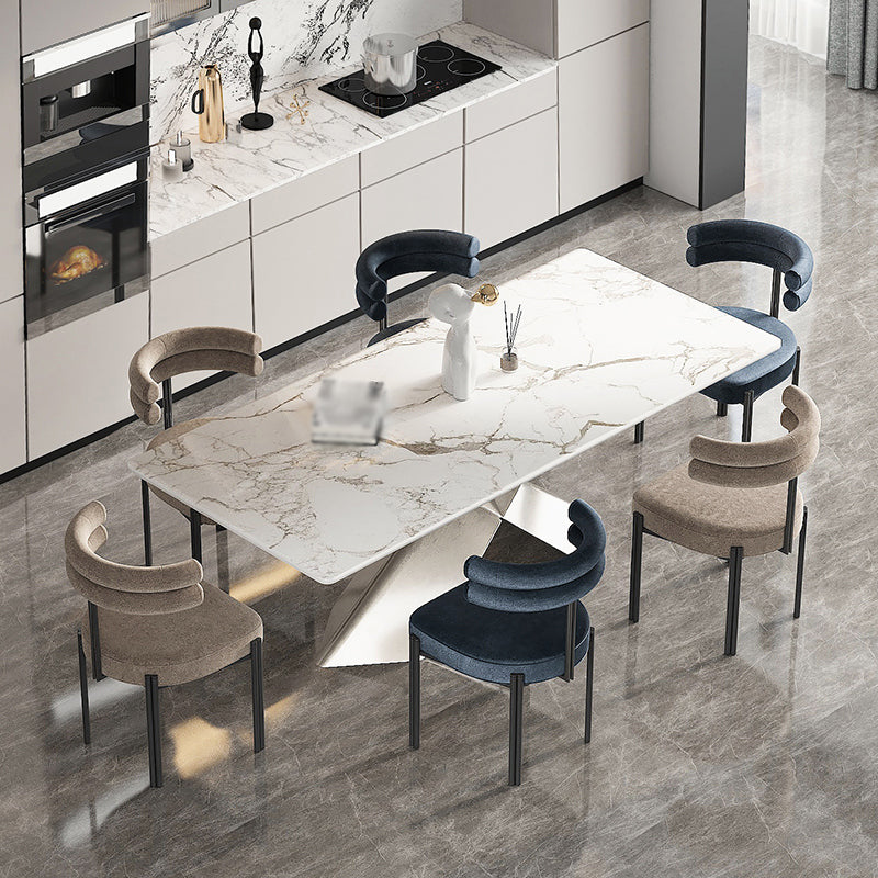 Sillas de comedor de metal estilo moderno Sillas de comedor sin brazos para cocina
