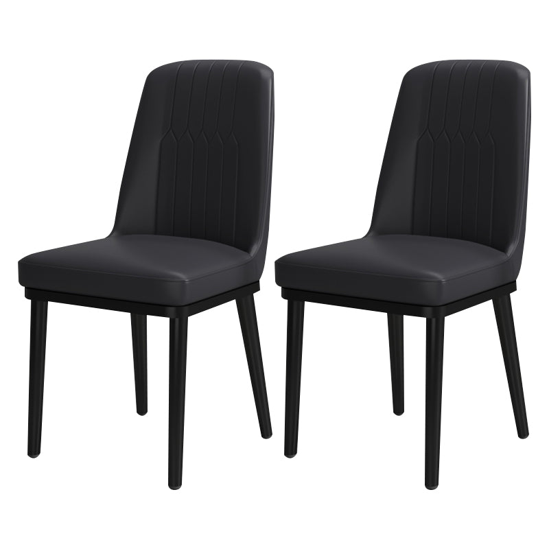 Chaise de salle à manger en métal de Style scandinave, chaise de salle à manger Parsons sans accoudoirs pour la maison