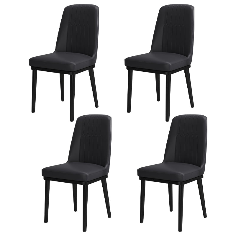 Chaise de salle à manger en métal de Style scandinave, chaise de salle à manger Parsons sans accoudoirs pour la maison
