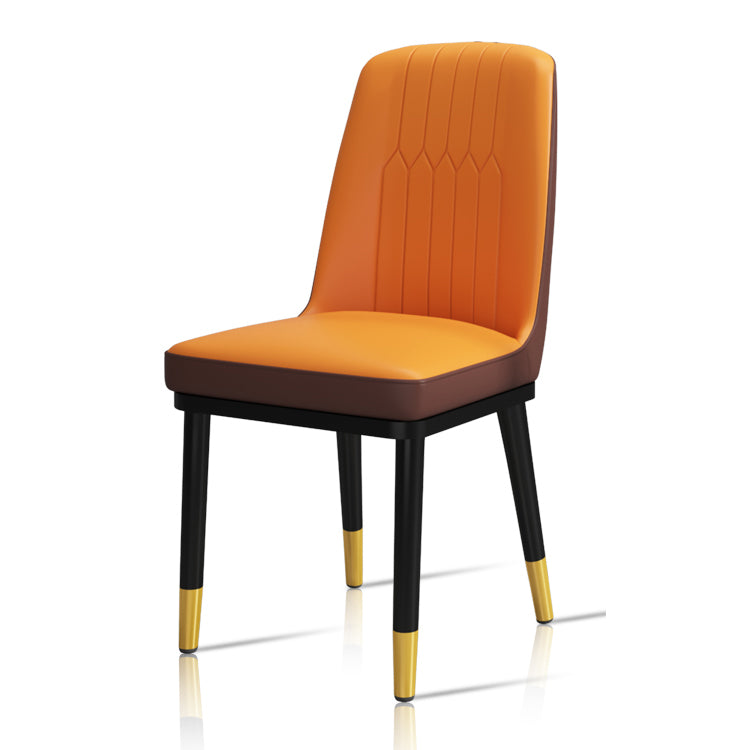 Chaise de salle à manger en métal de Style scandinave, chaise de salle à manger Parsons sans accoudoirs pour la maison