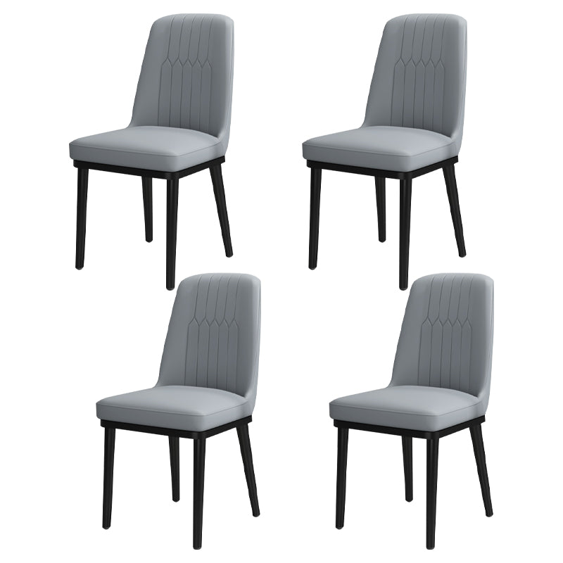 Chaise de salle à manger en métal de Style scandinave, chaise de salle à manger Parsons sans accoudoirs pour la maison
