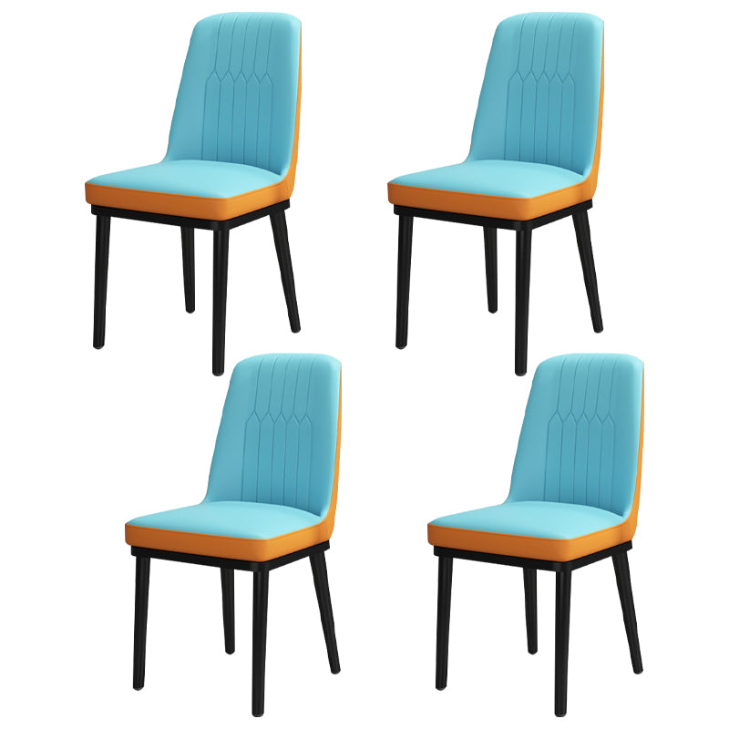Chaise de salle à manger en métal de Style scandinave, chaise de salle à manger Parsons sans accoudoirs pour la maison